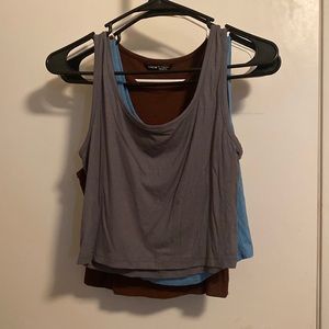 Set of 3 tank/crop tops